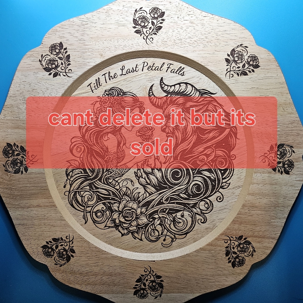 Till The Last Petal Falls Wooden Tray Decor